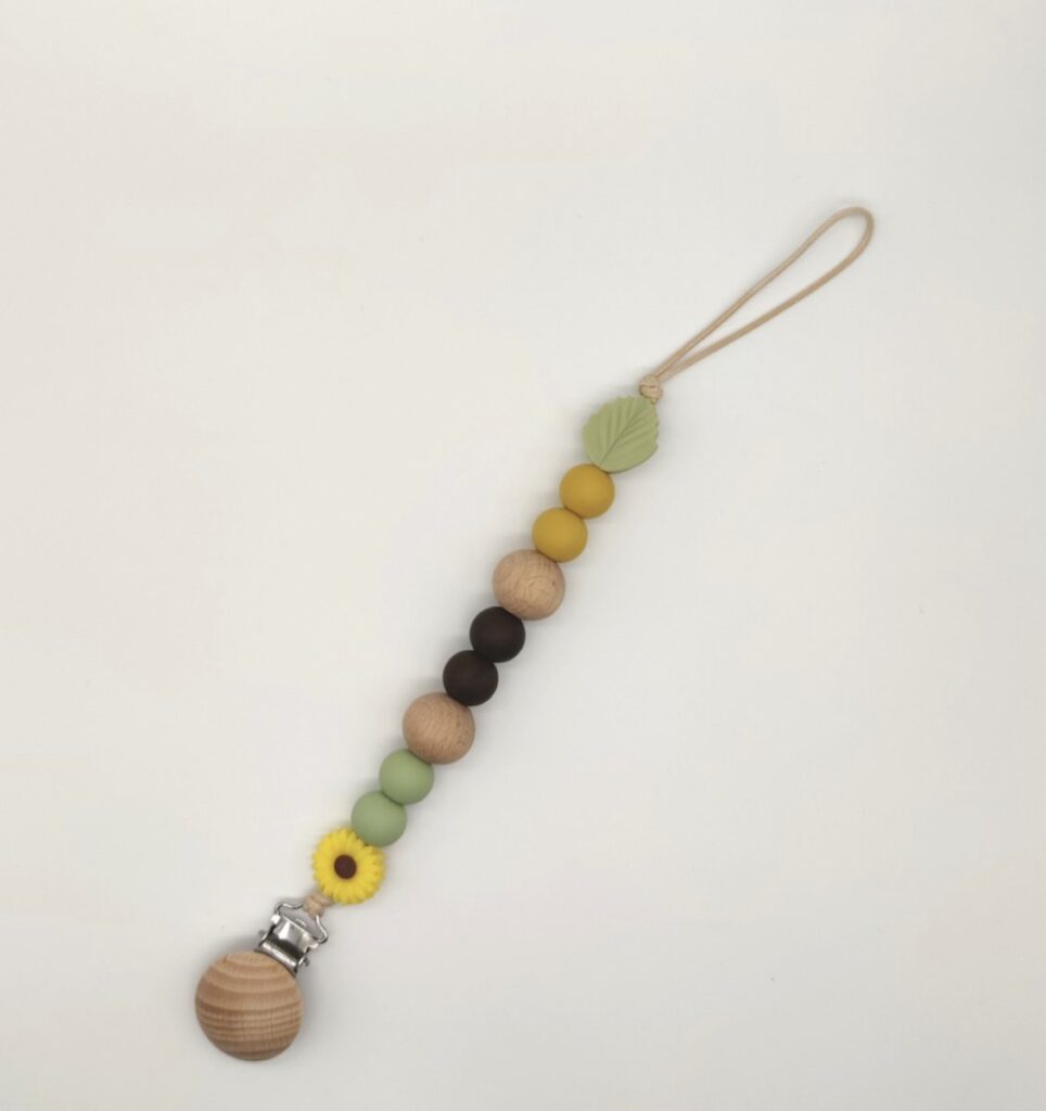 Beaded Silicone Pacifier Clip